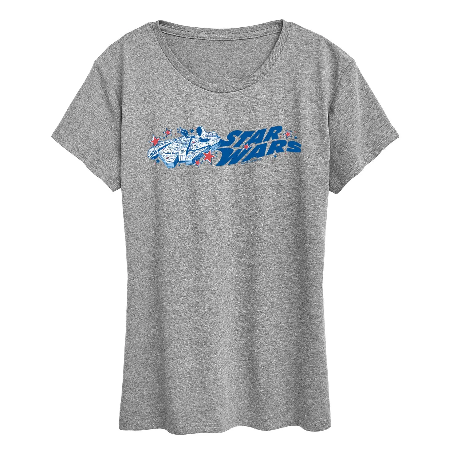 Star Wars - Millennium Falcon Red White Blue Stars - Women's Short Sleeve Graphic T-Shirt sold by Zulily product image thumbnail 3