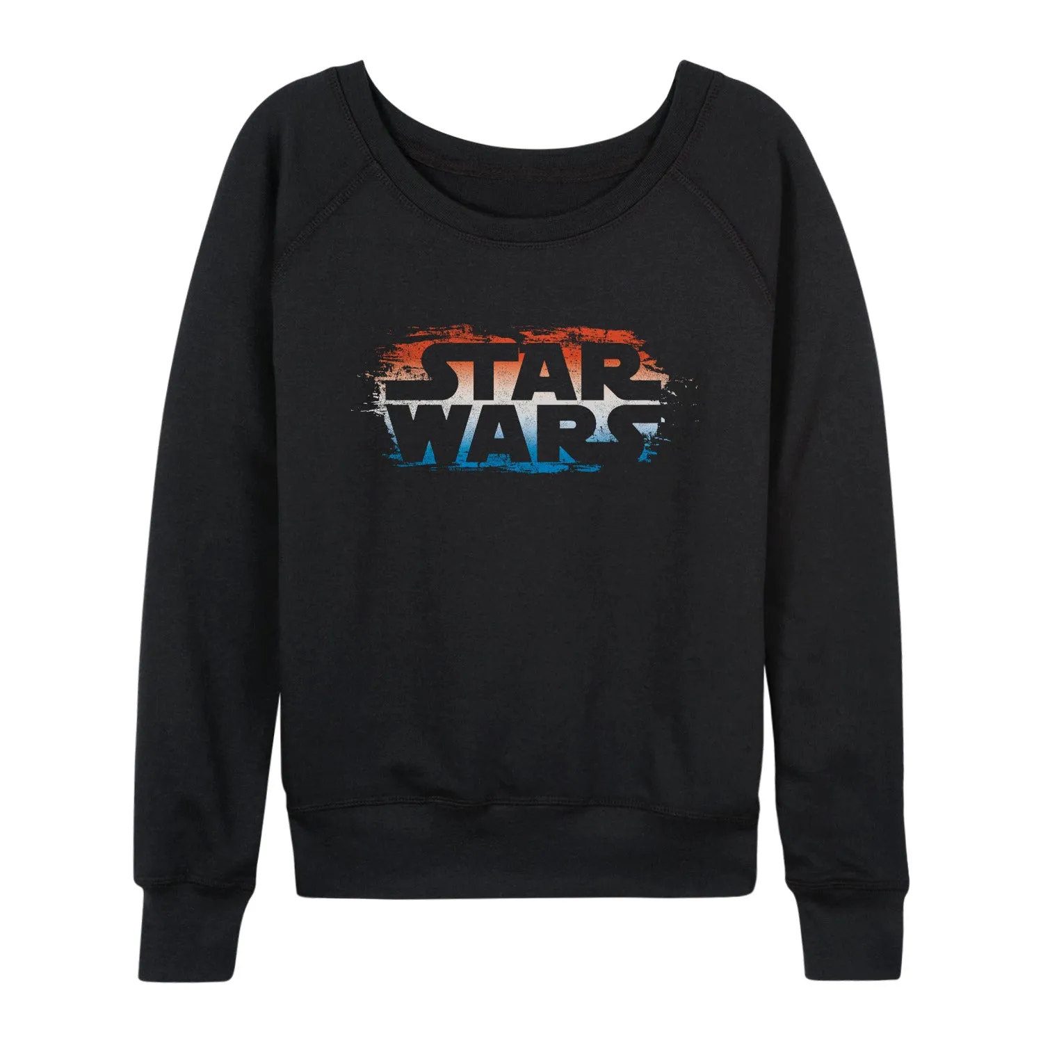 Star Wars - Red White Blue Paint Logo - Women's French Terry Long Sleeve Pullover sold by Zulily product image thumbnail 2
