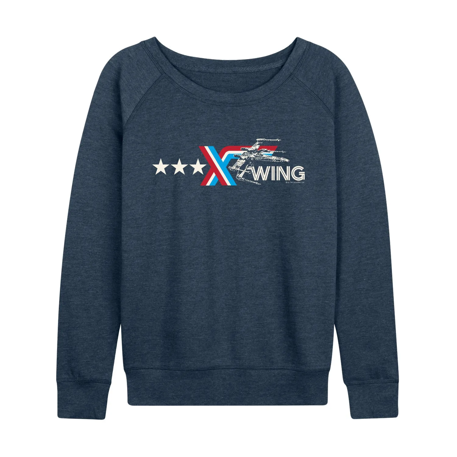 Star Wars - Americana X-Wing - Women's French Terry Long Sleeve Pullover sold by Zulily