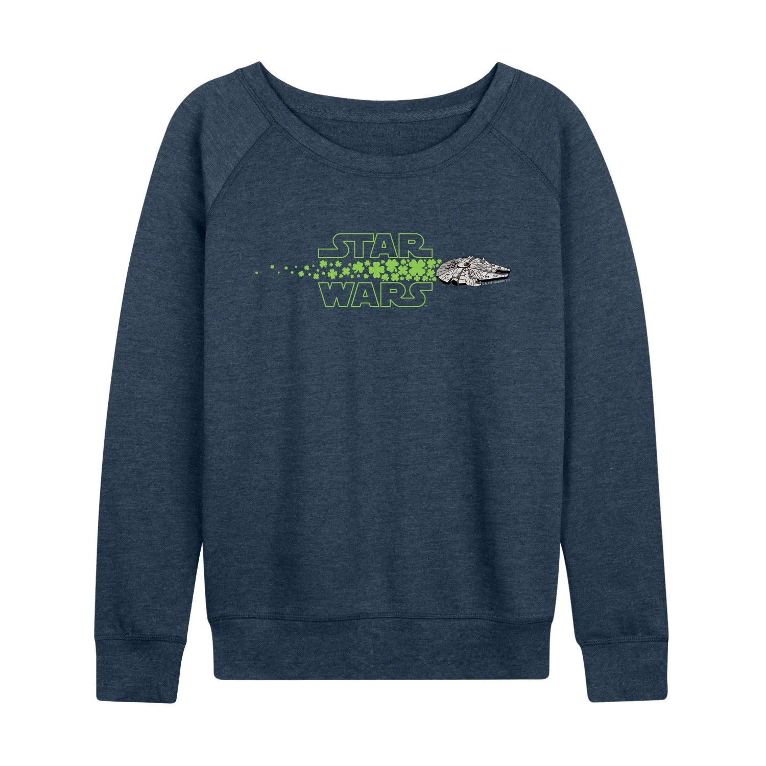 Star Wars - Millennium Falcon Shamrocks - Women's French Terry Long Sleeve Pullover sold by Zulily