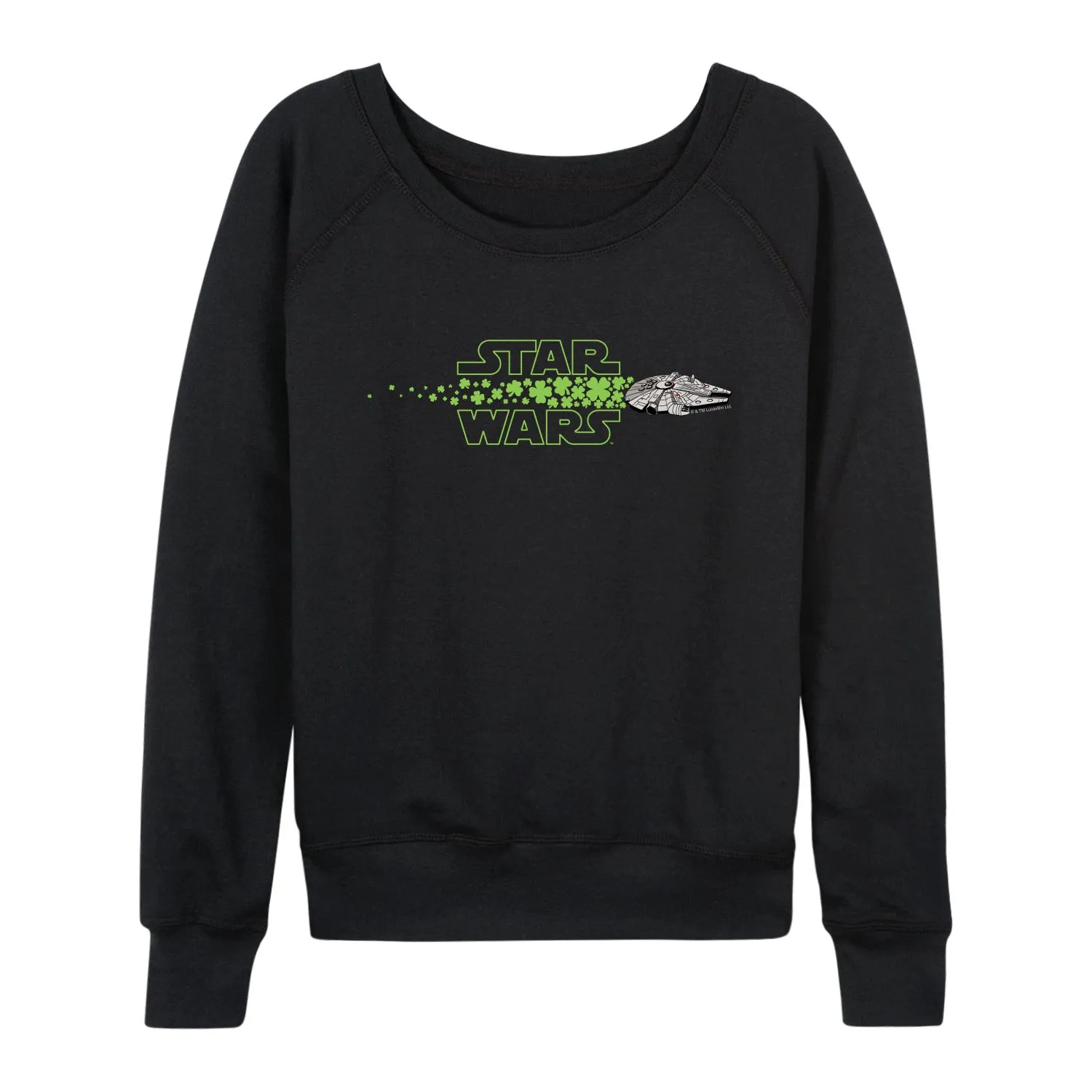 Star Wars - Millennium Falcon Shamrocks - Women's French Terry Long Sleeve Pullover sold by Zulily product image thumbnail 2