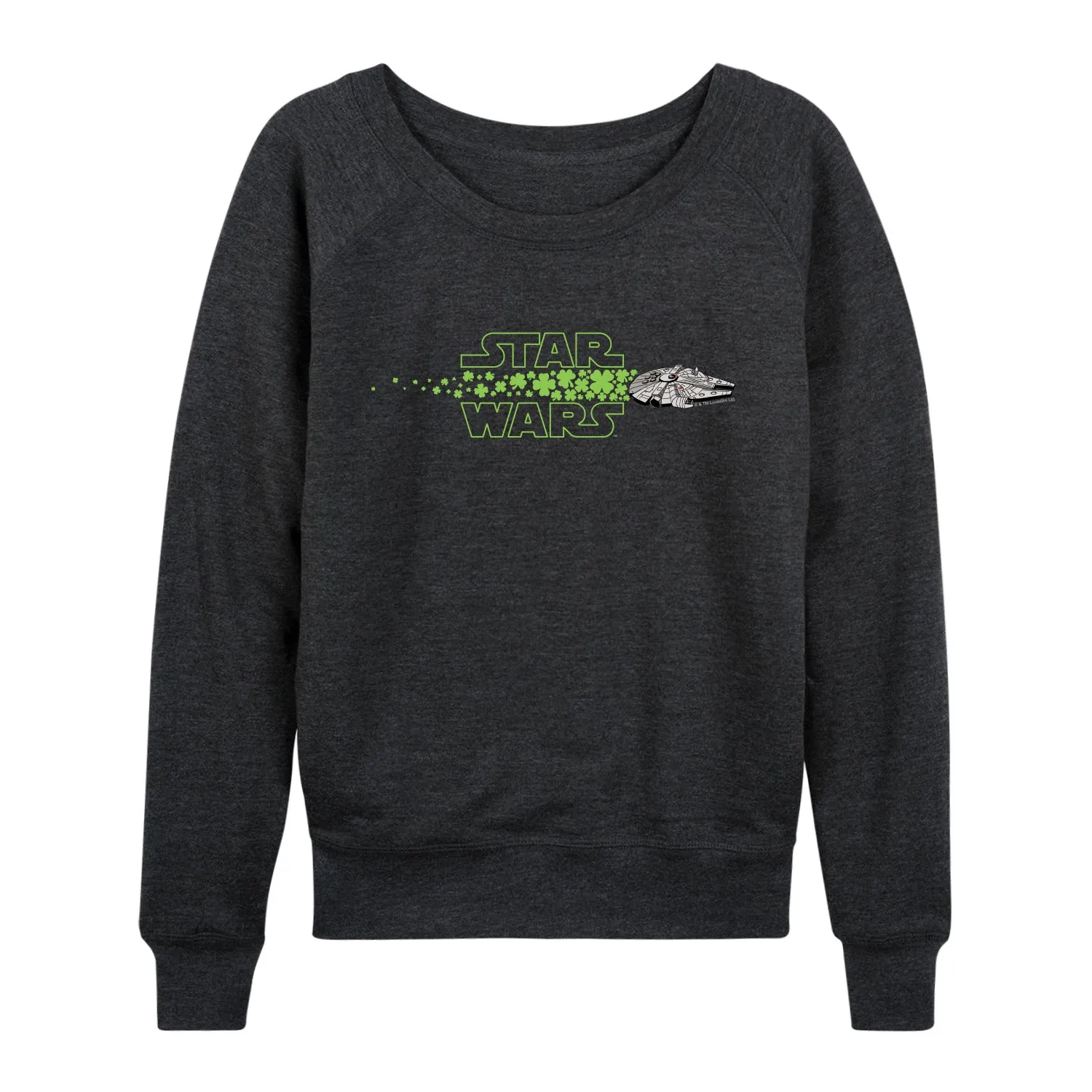 Star Wars - Millennium Falcon Shamrocks - Women's French Terry Long Sleeve Pullover sold by Zulily product image thumbnail 3