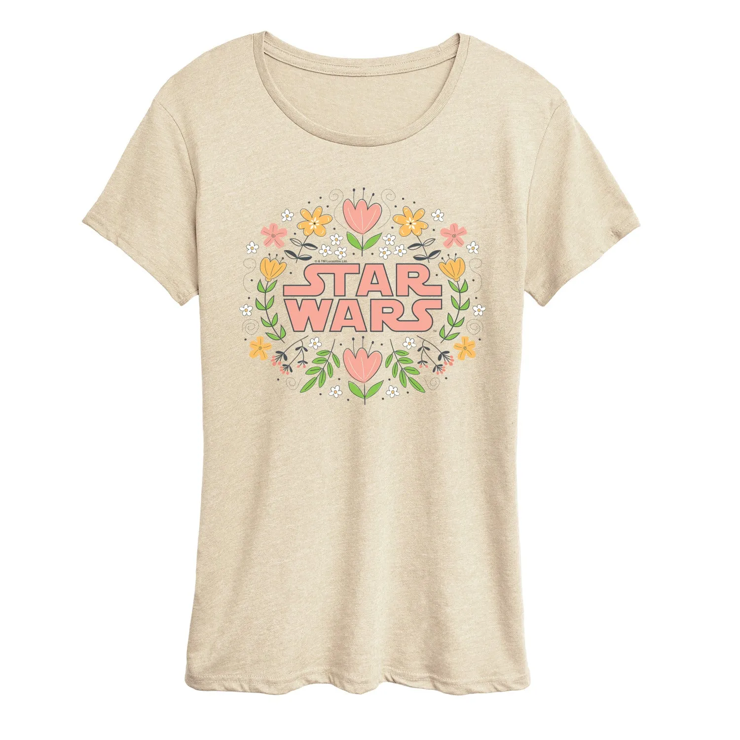 Star Wars - Spring Floral Logo - Women's Short Sleeve Graphic T-Shirt sold by Zulily product image thumbnail 2