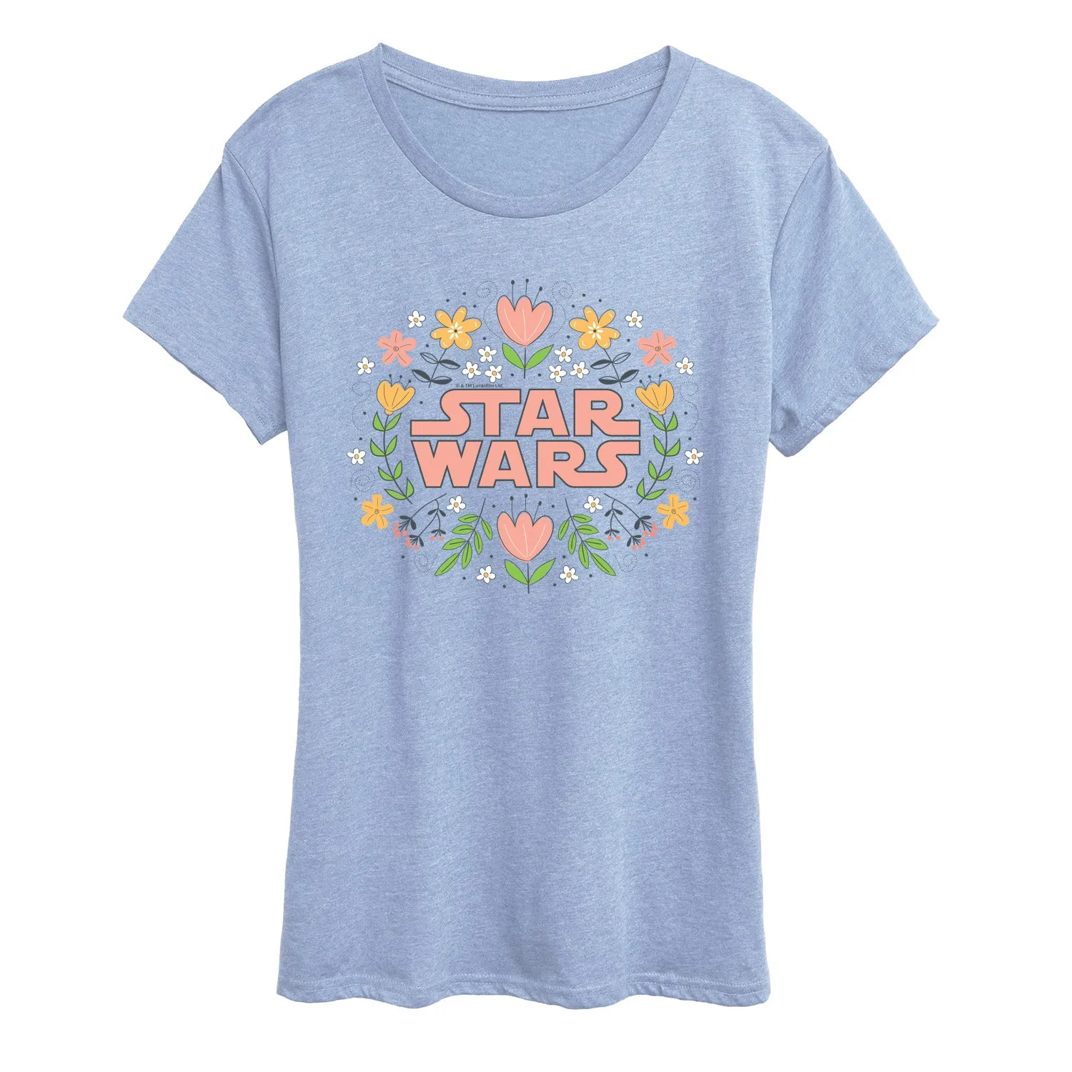 Star Wars - Spring Floral Logo - Women's Short Sleeve Graphic T-Shirt sold by Zulily product image thumbnail 3