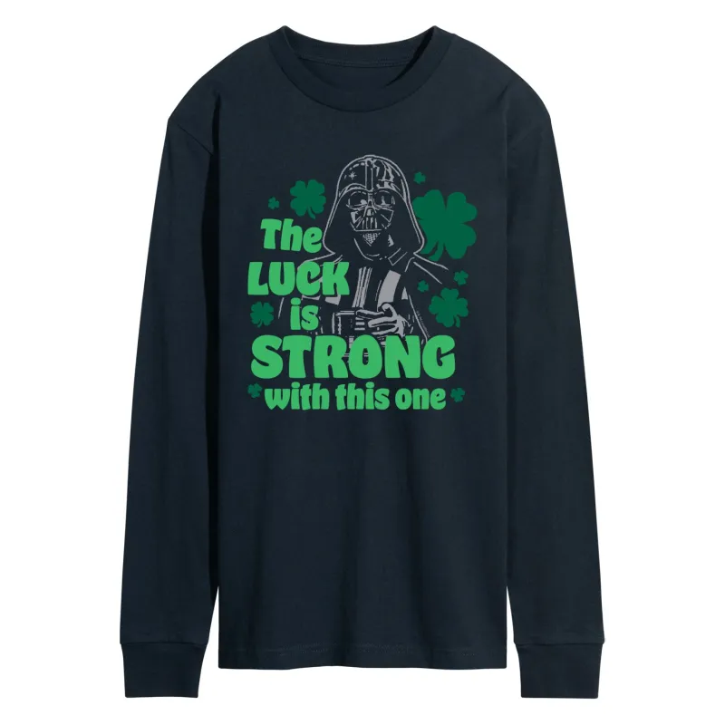 Star Wars - Luck Is Strong - Men's Long Sleeve Graphic T-Shirt sold by Zulily