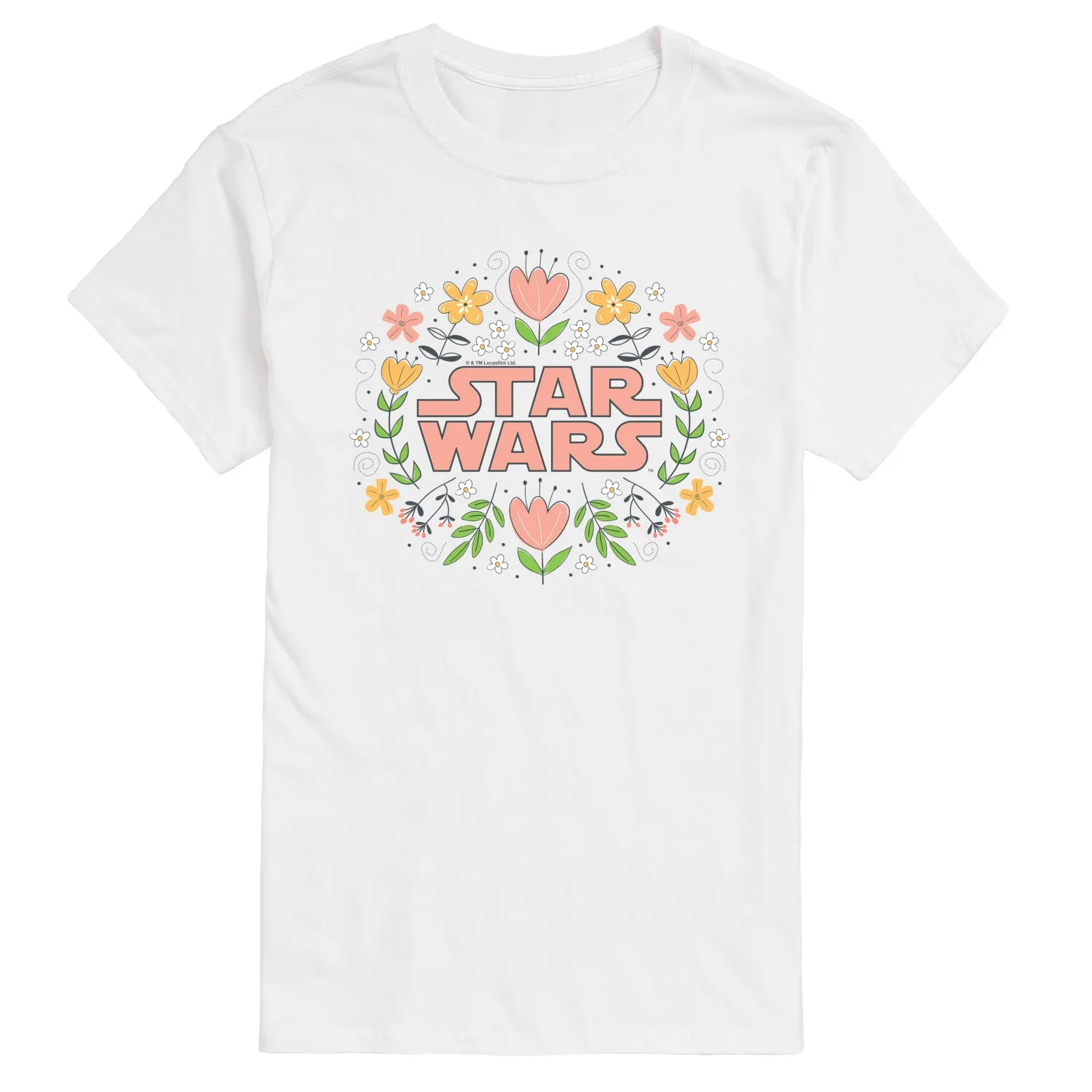 Star Wars - Spring Floral Logo - Men's Short Sleeve Graphic T-Shirt sold by Zulily