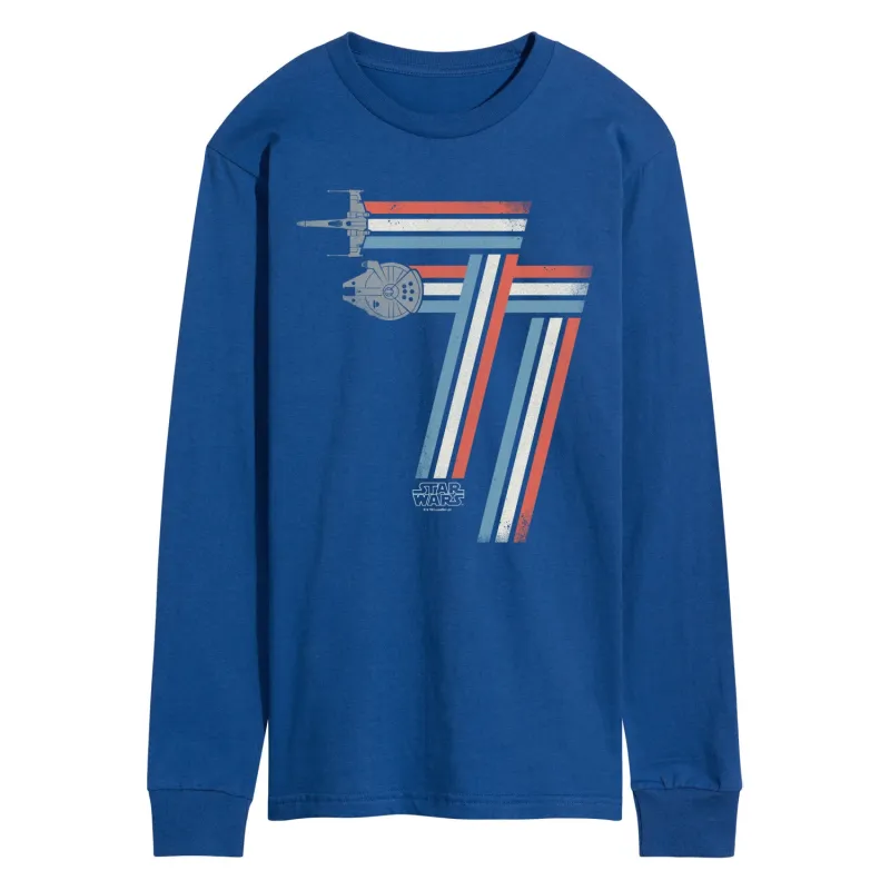Star Wars - 77 Retro Ships - Men's Long Sleeve Graphic T-Shirt sold by Zulily