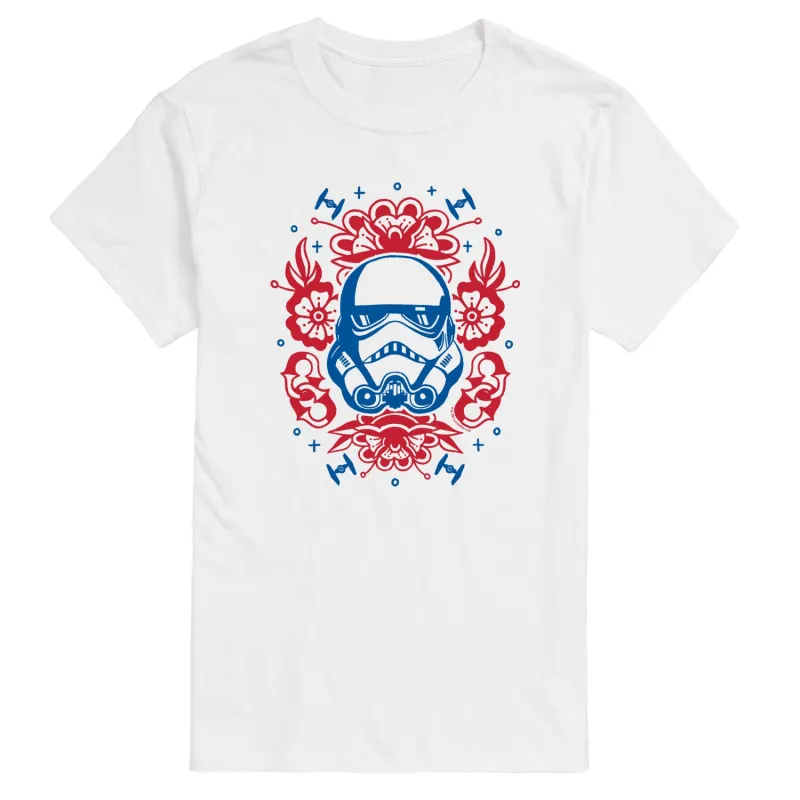 Star Wars - Storm Trooper Americana Tattoo - Men's Short Sleeve Graphic T-Shirt sold by Zulily