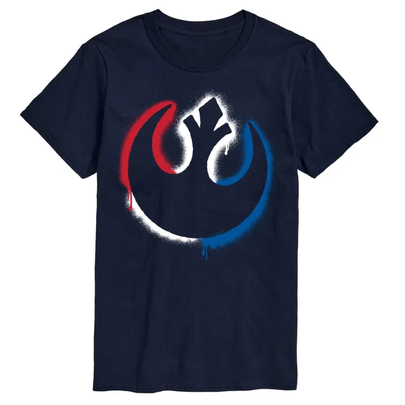 Star Wars - Spraypaint Americana Rebel Alliance - Men's Short Sleeve Graphic T-Shirt sold by Zulily