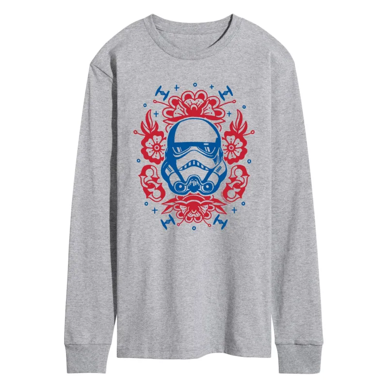 Star Wars - Storm Trooper Americana Tattoo - Men's Long Sleeve Graphic T-Shirt sold by Zulily