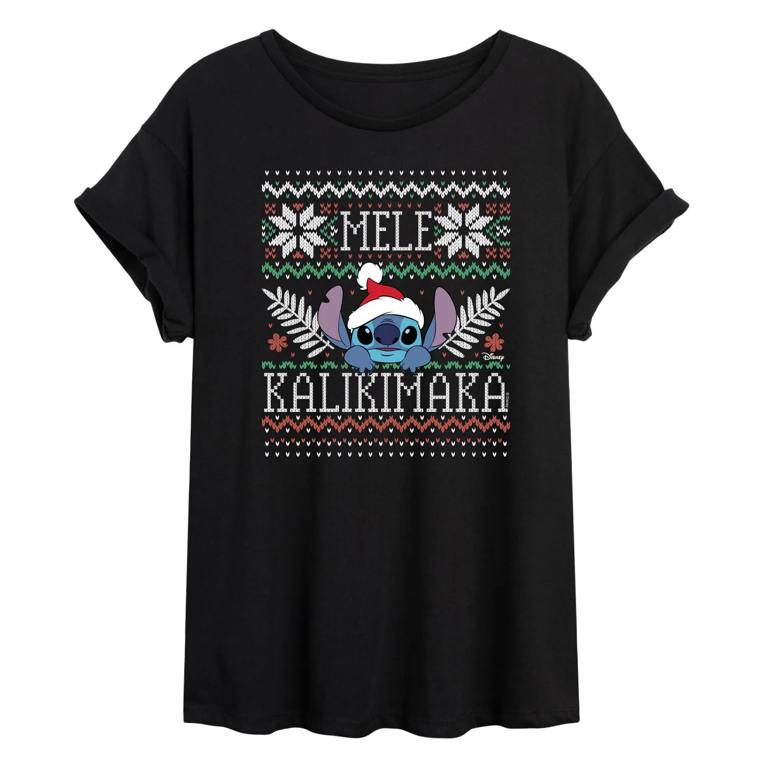 Disney - Stitch Holiday - Women's Oversized Graphic T-Shirt sold by Zulily