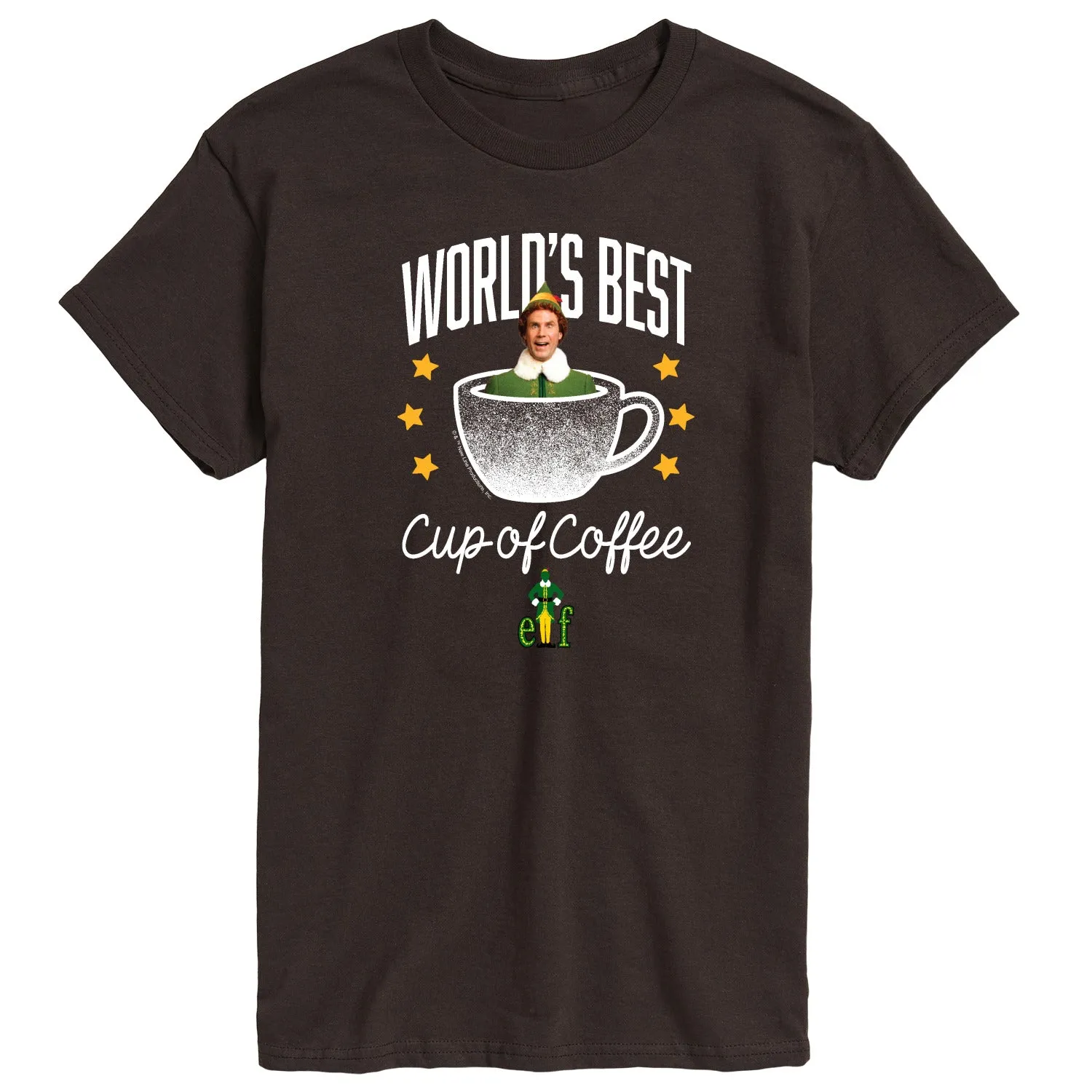 Elf - Worlds Best Cup Of Coffee - Men's Short Sleeve Graphic T-Shirt sold by Zulily product image thumbnail 3
