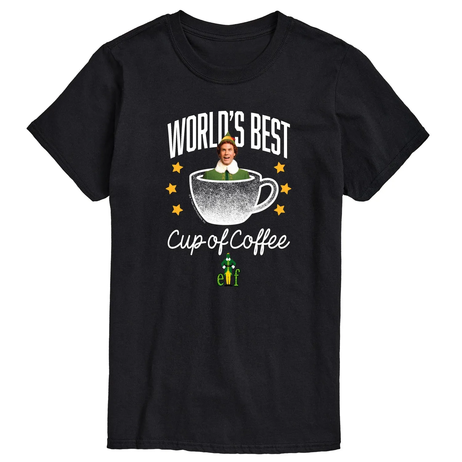 Elf - Worlds Best Cup Of Coffee - Men's Short Sleeve Graphic T-Shirt sold by Zulily