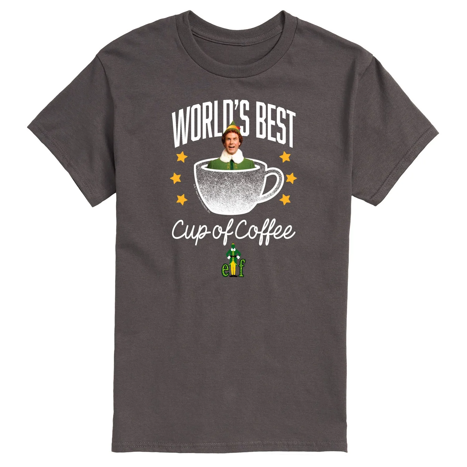Elf - Worlds Best Cup Of Coffee - Men's Short Sleeve Graphic T-Shirt sold by Zulily product image thumbnail 2