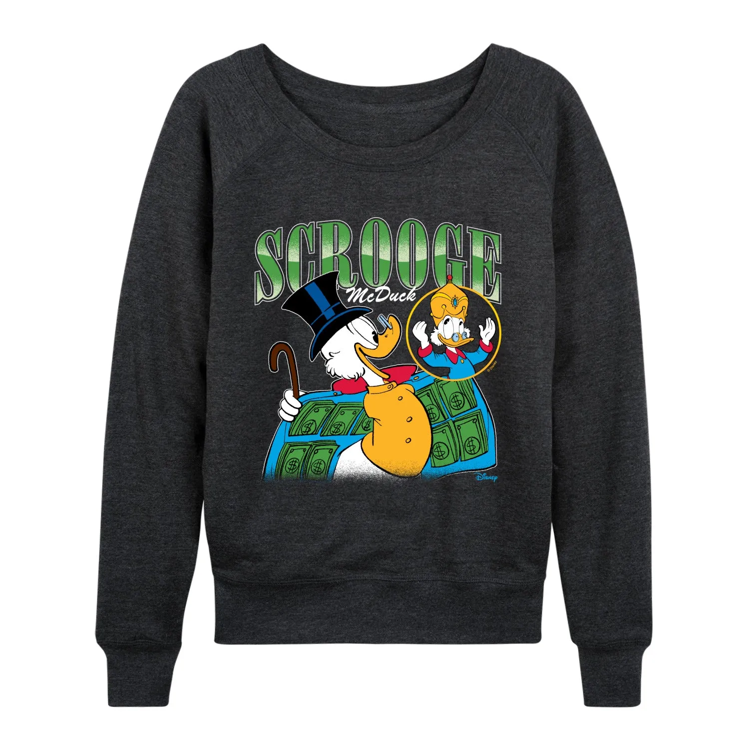 Duck Tales - Scrooge McDuck Bootleg - Women's French Terry Long Sleeve Pullover sold by Zulily product image thumbnail 3