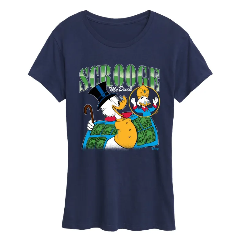 Duck Tales - Scrooge McDuck Bootleg - Women's Short Sleeve Graphic T-Shirt sold by Zulily