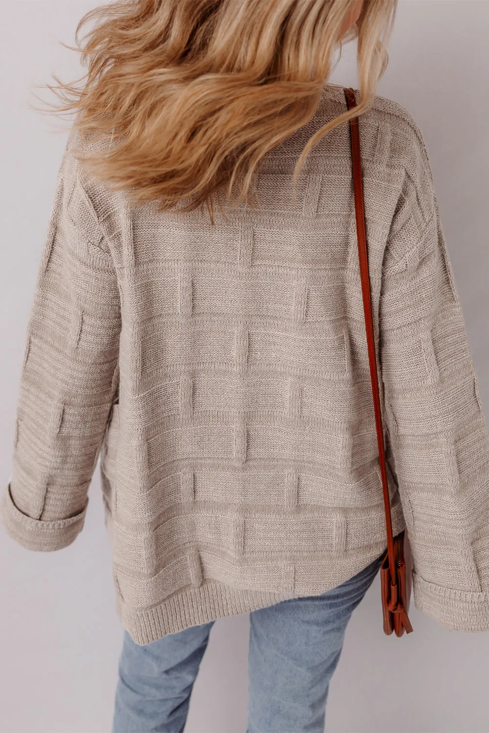 Threaded Pear Athena Knit Open Front Chic Cardigan with Pockets sold by Zulily product image thumbnail 2