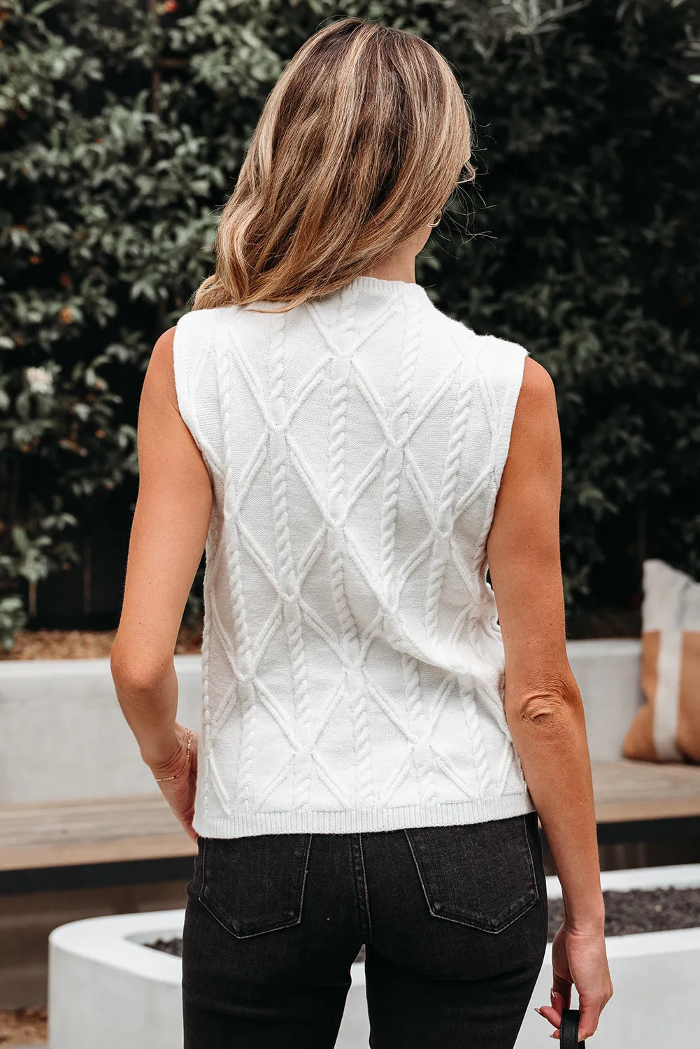 Threaded Pear Alaia Pearled Textured Knit Sweater Vest sold by Zulily product image thumbnail 2