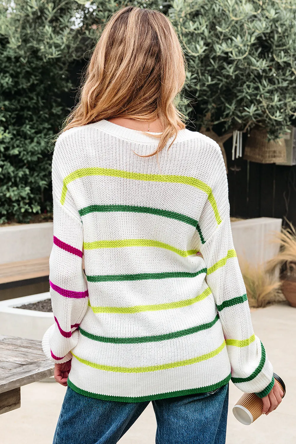 Threaded Pear Emerson Colorful Striped Crew Neck Sweater sold by Zulily product image thumbnail 2