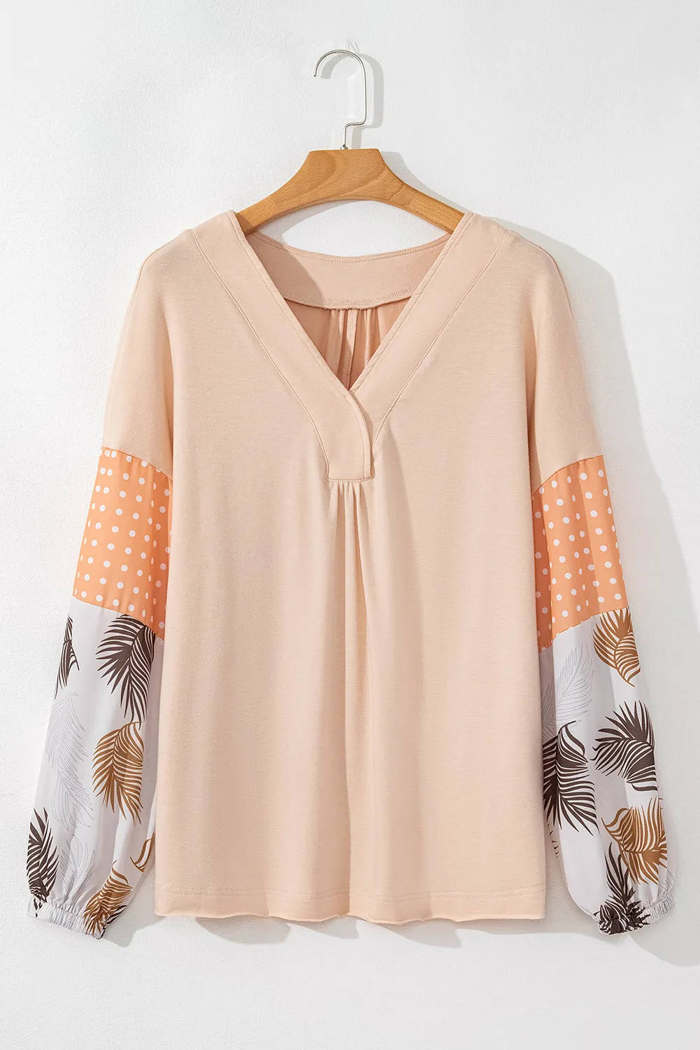 Threaded Pear Alora Palm Leaves Polka Dot Loose Blouse sold by Zulily product image thumbnail 5