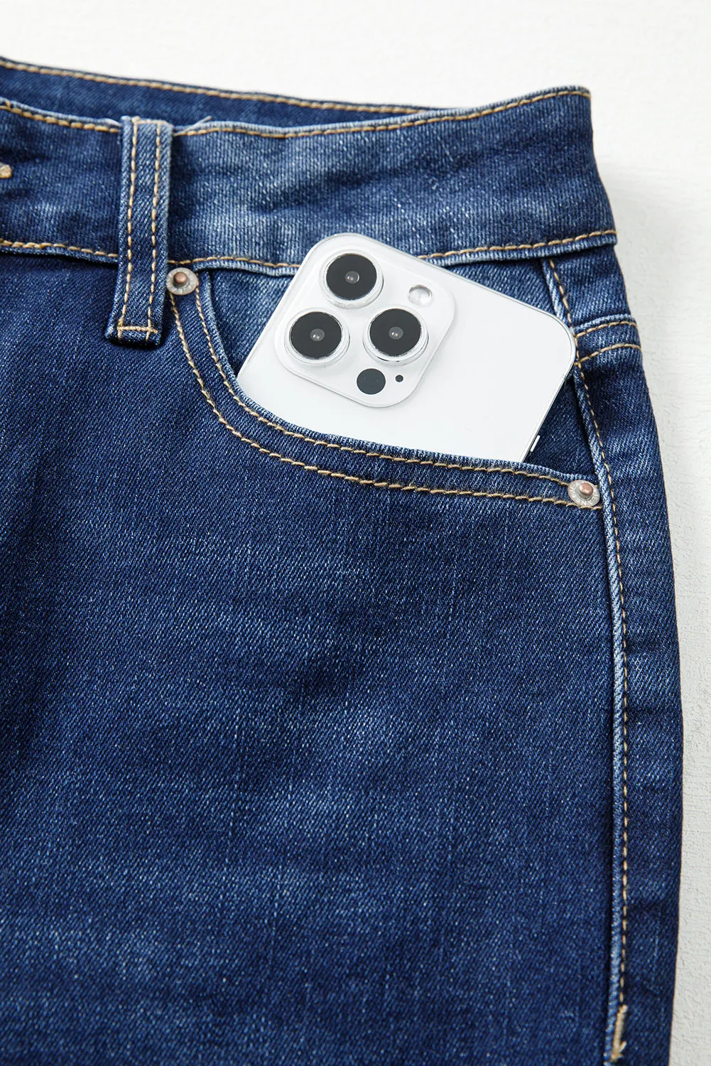 Threaded Pear Samantha Western Stitch Patched Pocket Bootcut Jeans sold by Zulily product image thumbnail 3