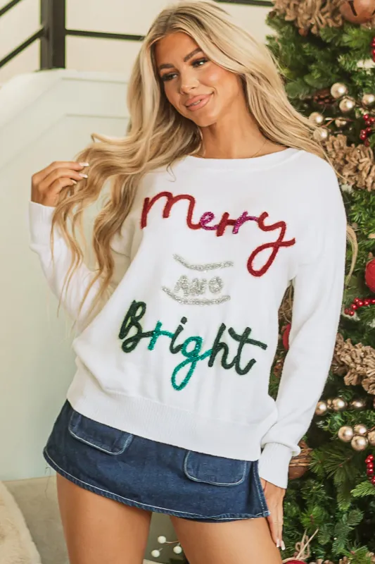 Threaded Pear Aria Bright Graphic Christmas Sweater sold by Zulily