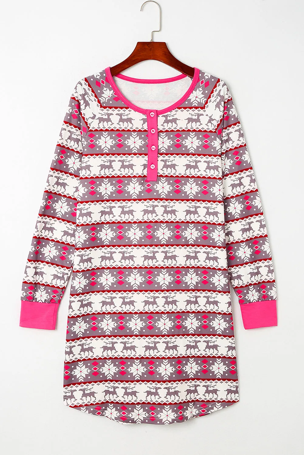 Threaded Pear Avery Pattern Henley Pajama Dress sold by Zulily