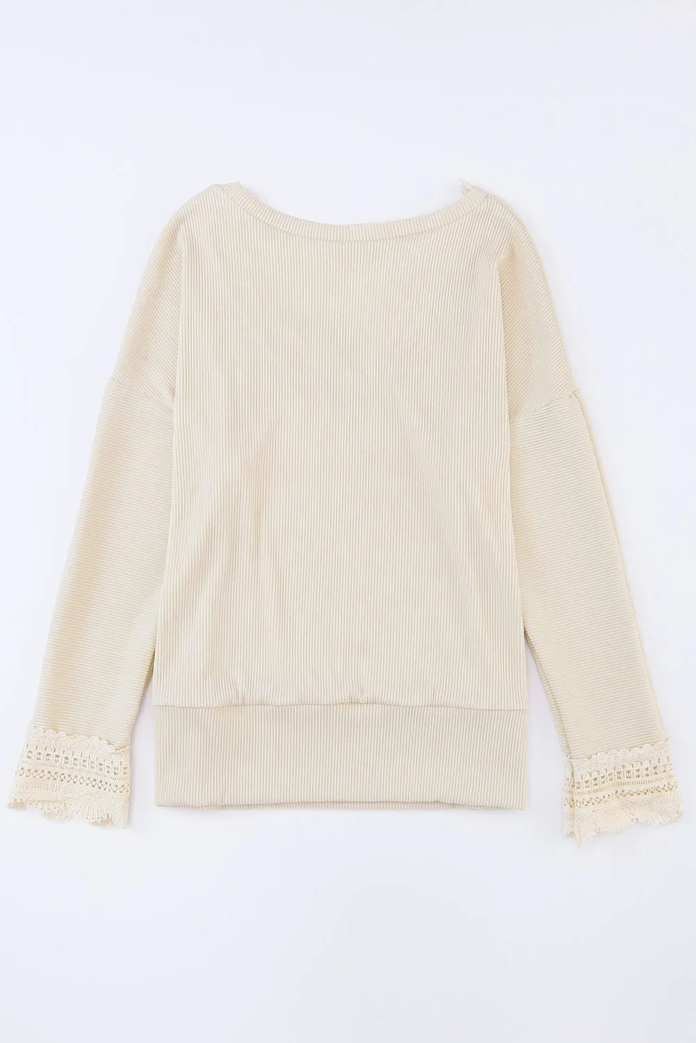 Threaded Pear Isabella Texture Lace Trim Long Sleeve Top sold by Zulily product image thumbnail 5
