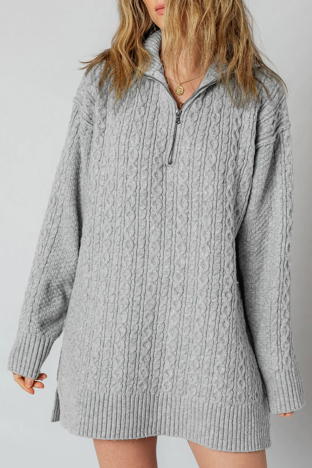 Threaded Pear Sofia Ribbed Trim Loose Sweater sold by Zulily product image thumbnail 4
