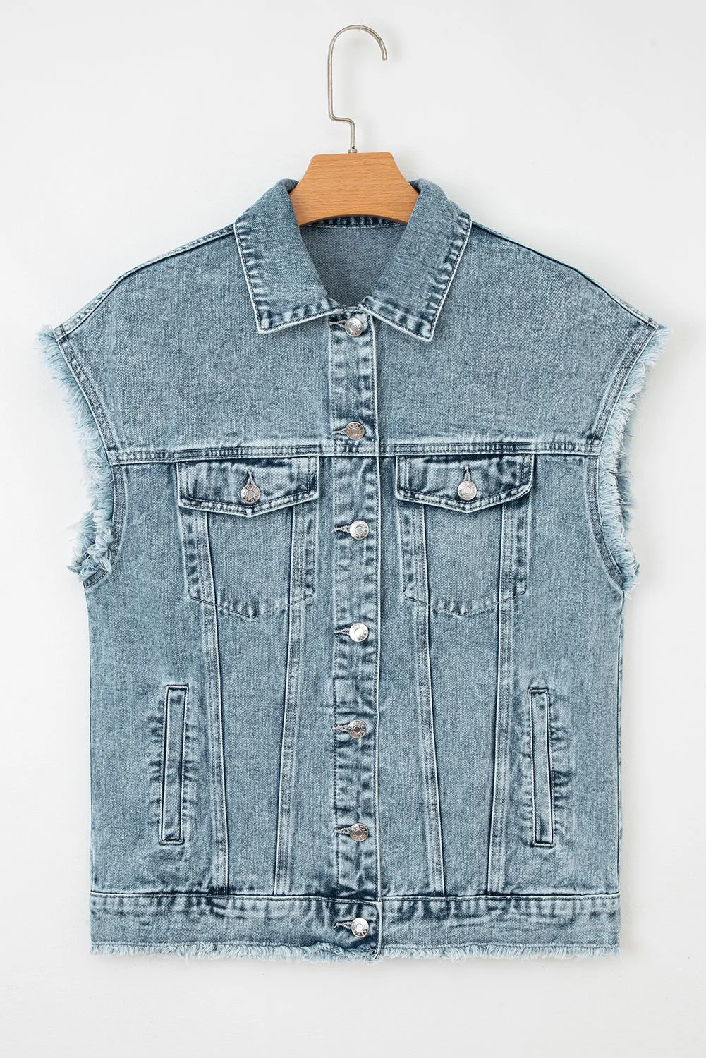 Threaded Pear Evelyn Flap Frayed Detail Vest sold by Zulily