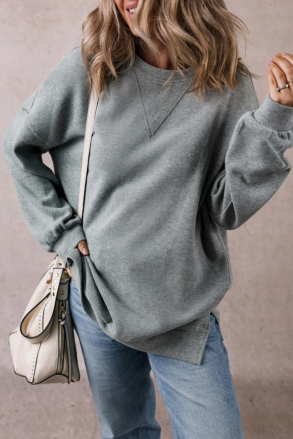 Threaded Pear Rorivina Drop Shoulder Oversized Sweatshirt sold by Zulily product image thumbnail 4