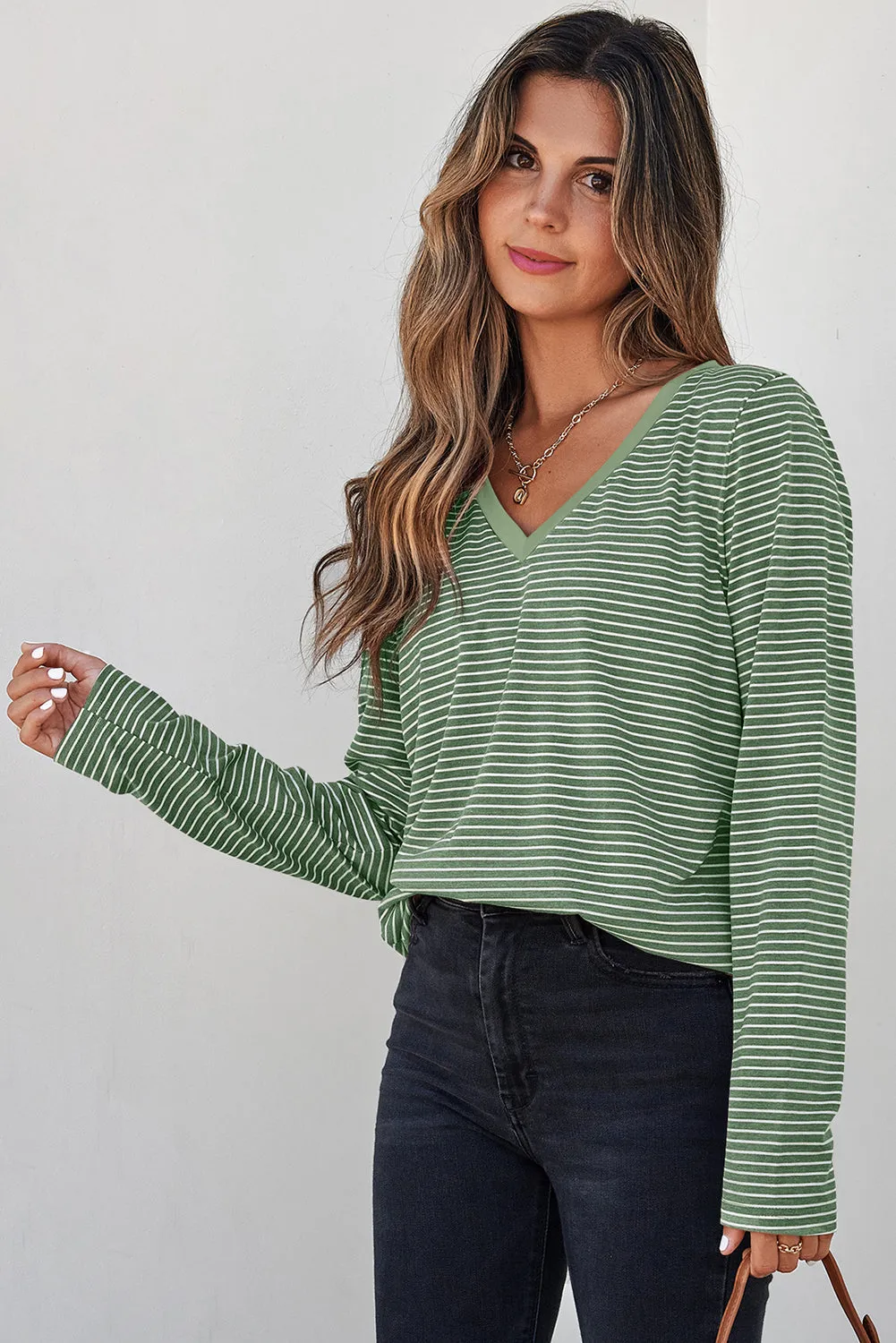 Threaded Pear Capri Stripe Stretchy Long Sleeve Top sold by Zulily product image thumbnail 3