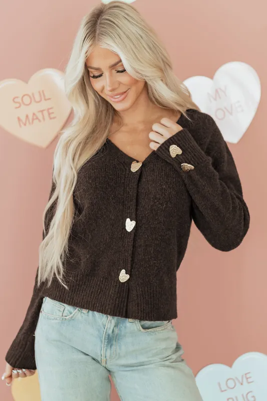 Threaded Pear Kassidy Heart Metal Cardigan Sweater sold by Zulily