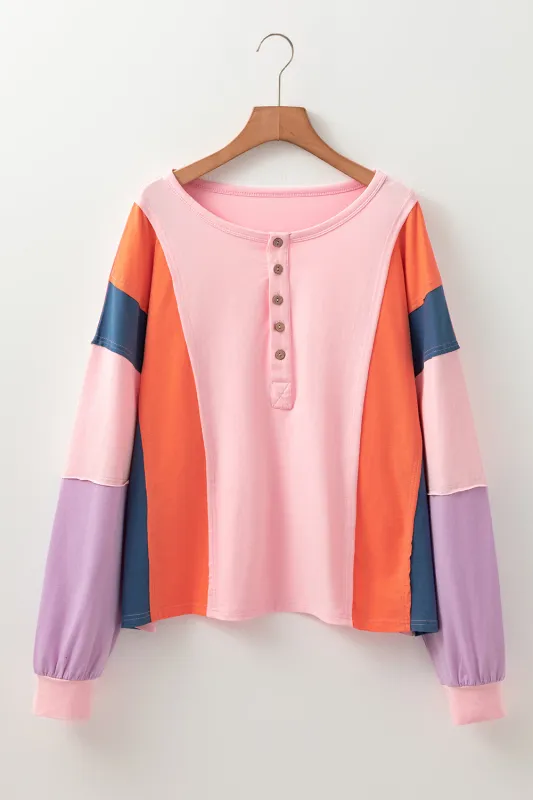 Threaded Pear Parker Sleeve Henley top Long Sleeve Top sold by Zulily