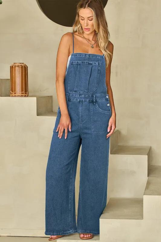Threaded Pear Maya Cropped Wide Leg Overalls made by Threaded Pear