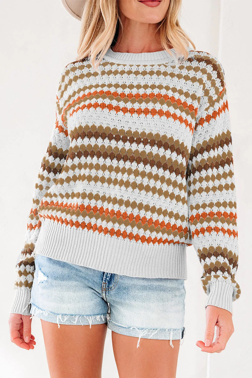 Threaded Pear Jimena Patterned Drop Shoulder Sweater sold by Zulily product image thumbnail 5