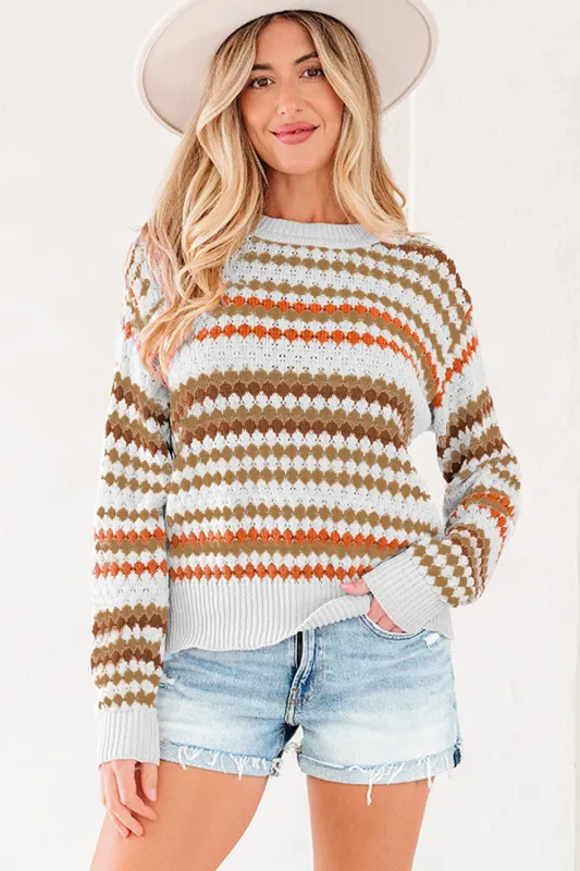 Threaded Pear Jimena Patterned Drop Shoulder Sweater sold by Zulily