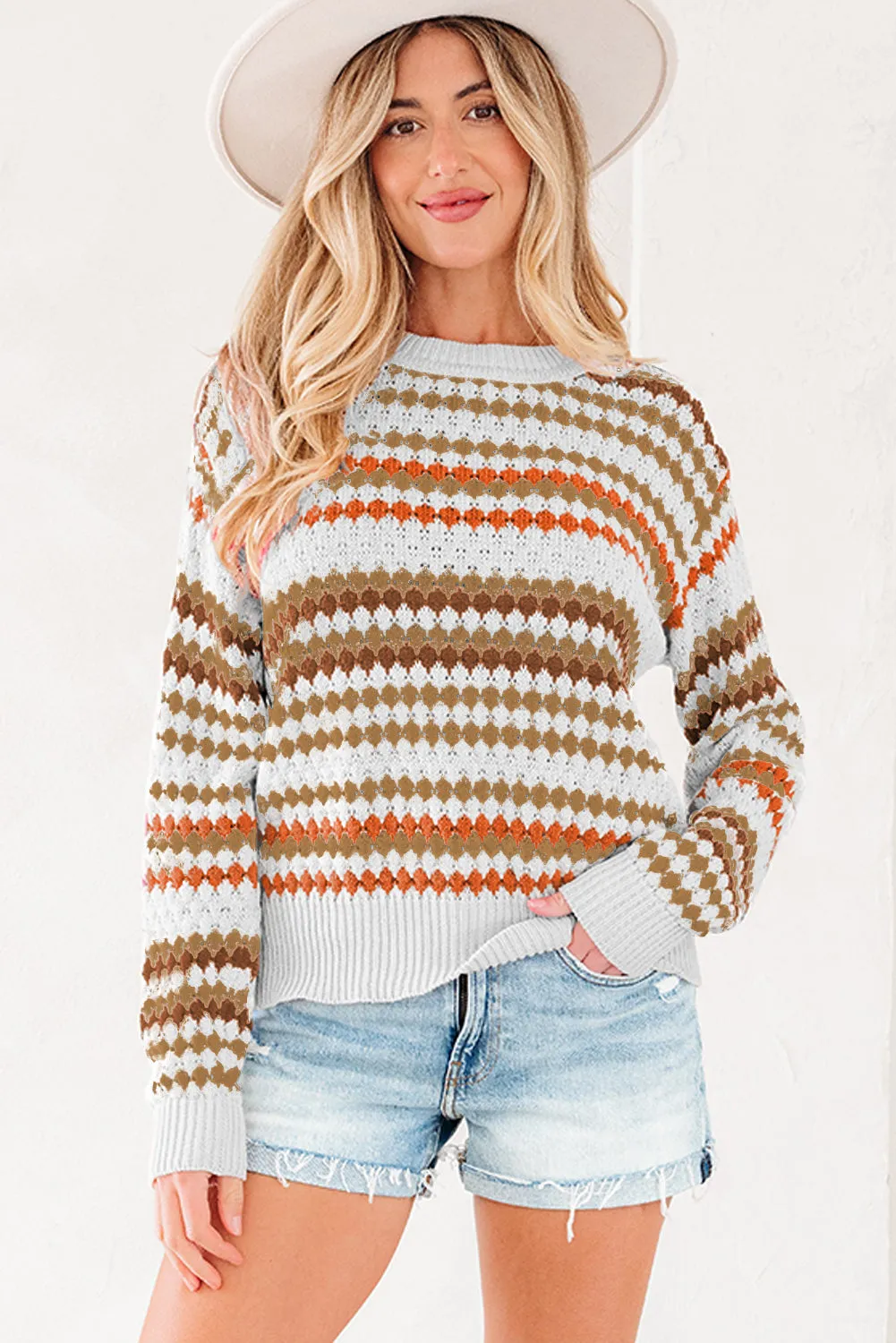 Threaded Pear Jimena Patterned Drop Shoulder Sweater sold by Zulily