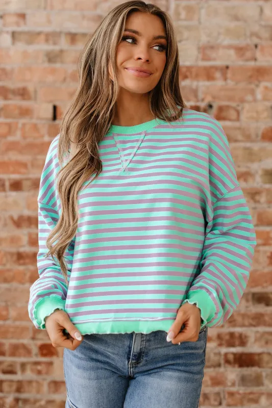 Threaded Pear River Ribbed Trim Oversize Sweatshirt sold by Zulily