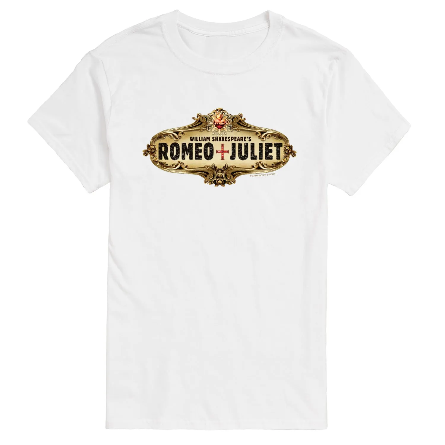William Shakespeare’s Romeo + Juliet - Gold Logo - Men's Short Sleeve Graphic T-Shirt sold by Zulily