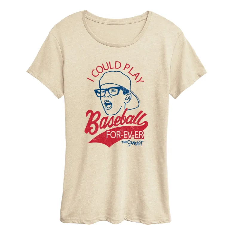The Sandlot - Baseball Forever - Women's Short Sleeve Graphic T-Shirt sold by Zulily