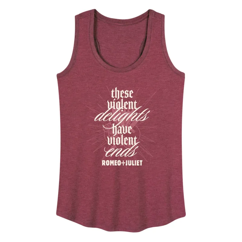 William Shakespeare’s Romeo + Juliet - Violent Delights - Women's Racerback Tank sold by Zulily