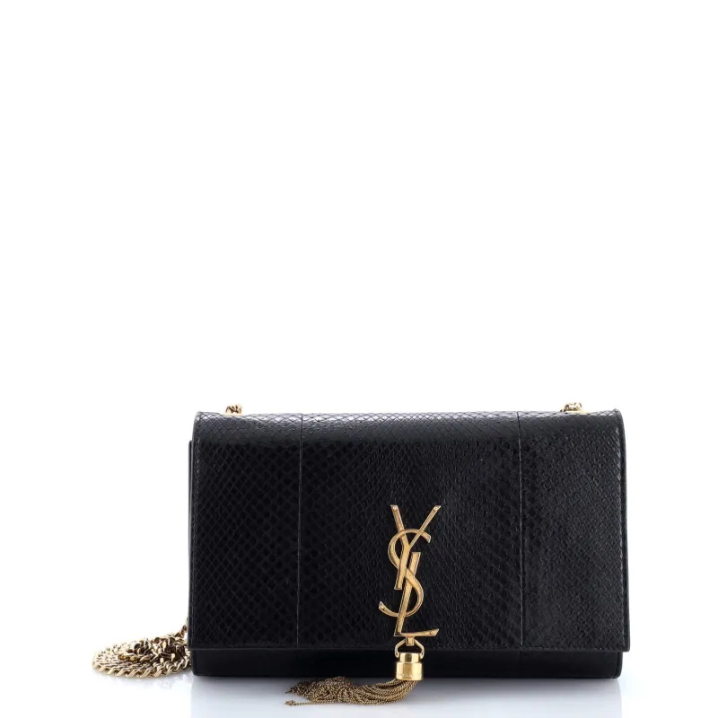 Pre-Loved Saint Laurent Classic Monogram Tassel Crossbody Bag Python Medium sold by Zulily