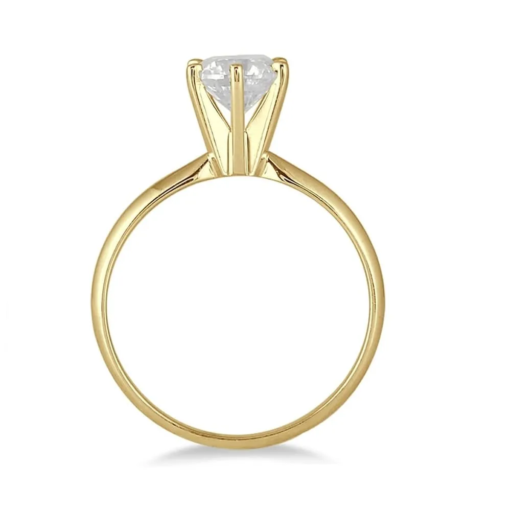 AGS Certified 3/4 Carat Round Diamond Solitaire Ring in 14K Yellow Gold (J-K Color, I2-I3 Clarity) sold by Zulily product image thumbnail 2