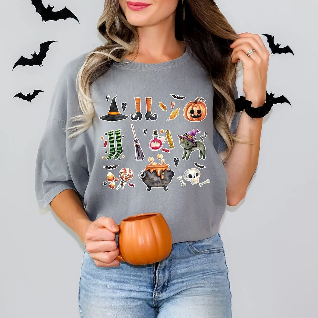 Witch Collage Garment Dyed Tee sold by Zulily product image thumbnail 2