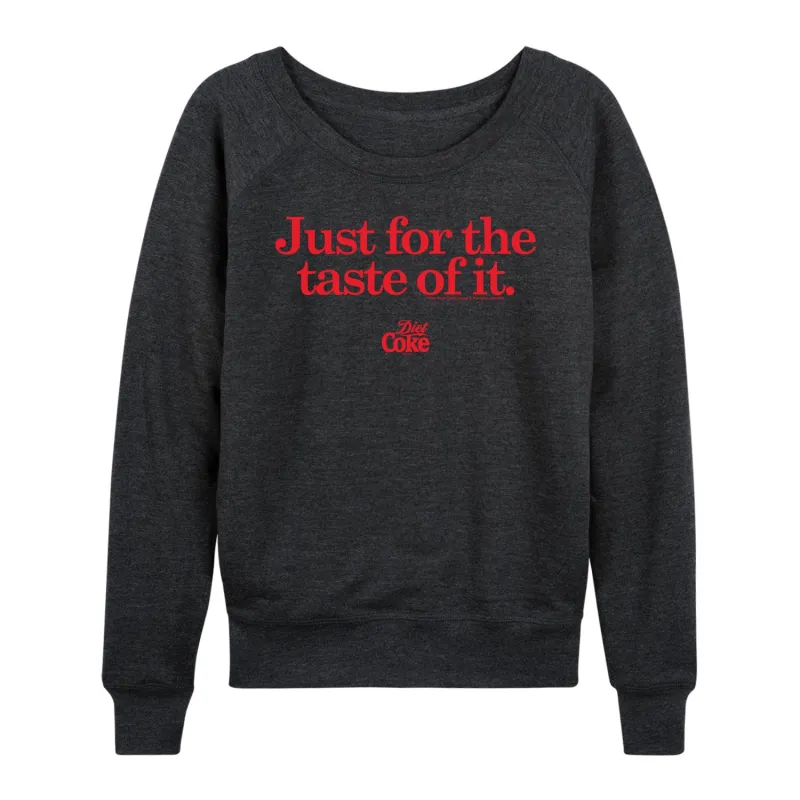 Diet Coke - Just For The Taste of It - Womens French Terry Long Sleeve Shirt made by Zulily