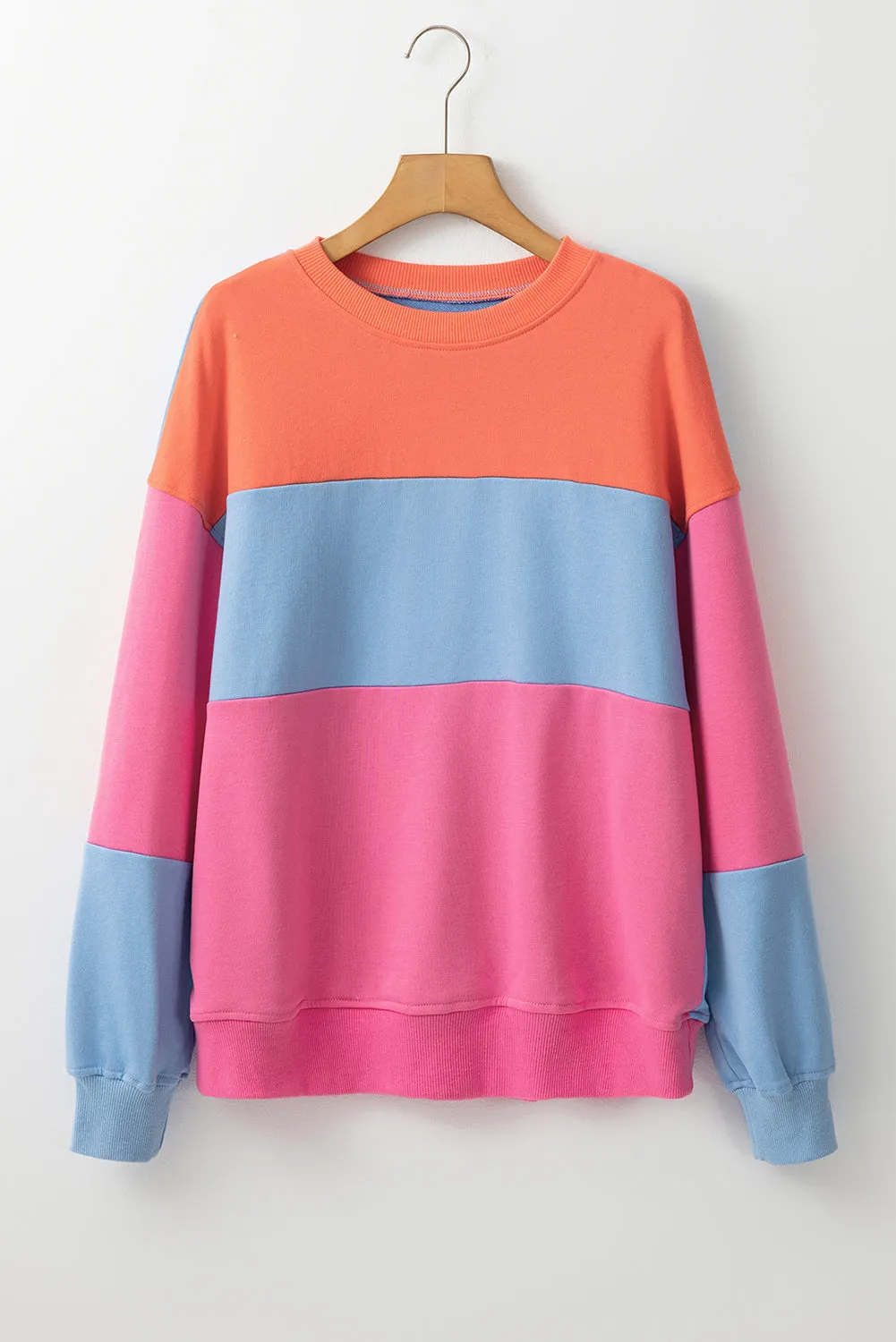 Threaded Pear Isabella Patchwork Drop Shoulder Sweatshirt sold by Zulily