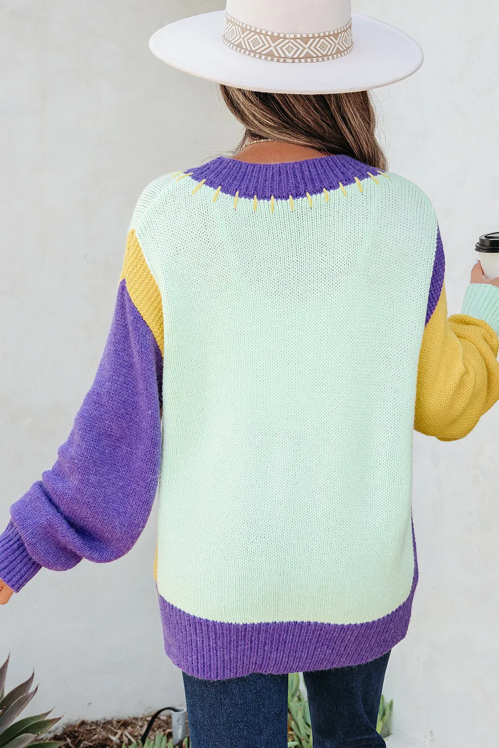 Threaded Pear Colette Knitted Drop Shoulder Sweater sold by Zulily product image thumbnail 2