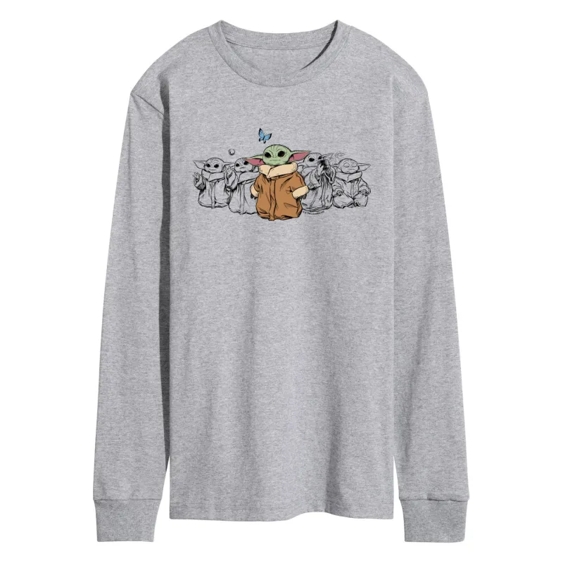 The Mandalorian - Grogu Multi - Men's Long Sleeve Graphic T-Shirt sold by Zulily