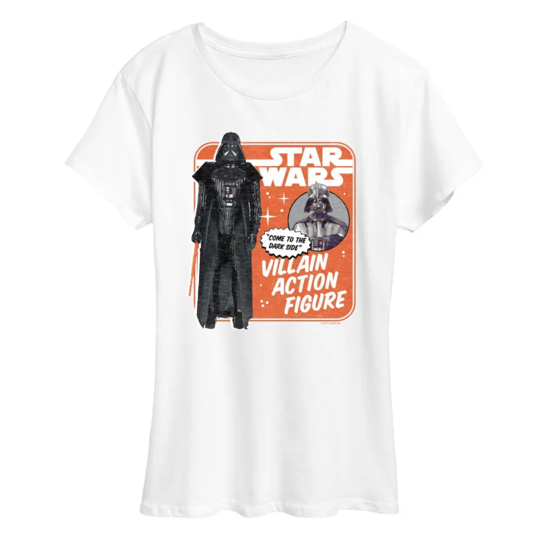 Star Wars - Vader Action Figure - Women's Short Sleeve Graphic T-Shirt sold by Zulily